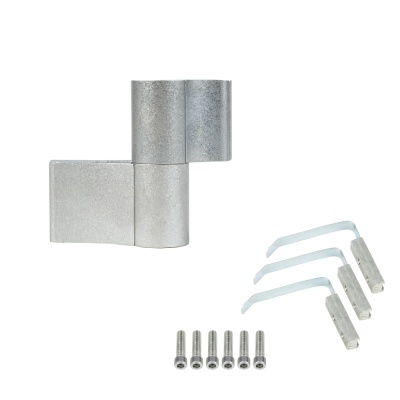 Петли для алюминиевых дверей dormakaba 03-AL/2, 2-х секционная для холодного профиля, неокрашенная